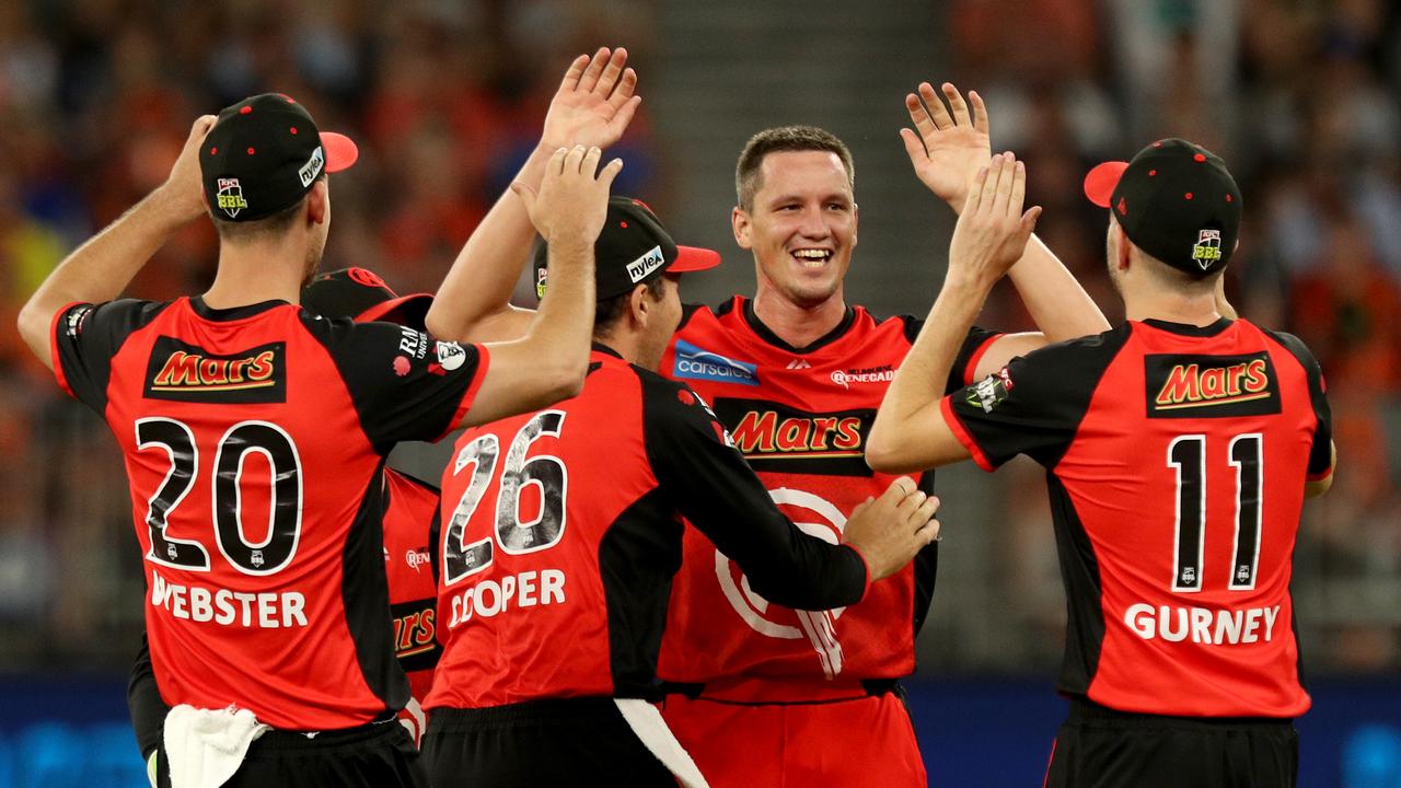 Chris Tremain ripped out the Perth Scorchers. Photo: Richard Wainwright/AAP Image. 