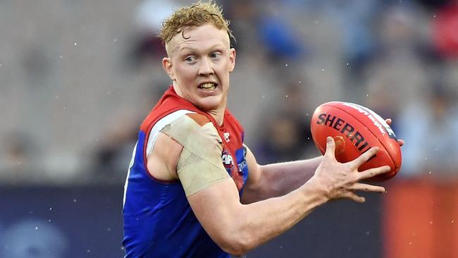 Clayton Oliver’s moment of composure might have saved the Dees. Picture: AAP