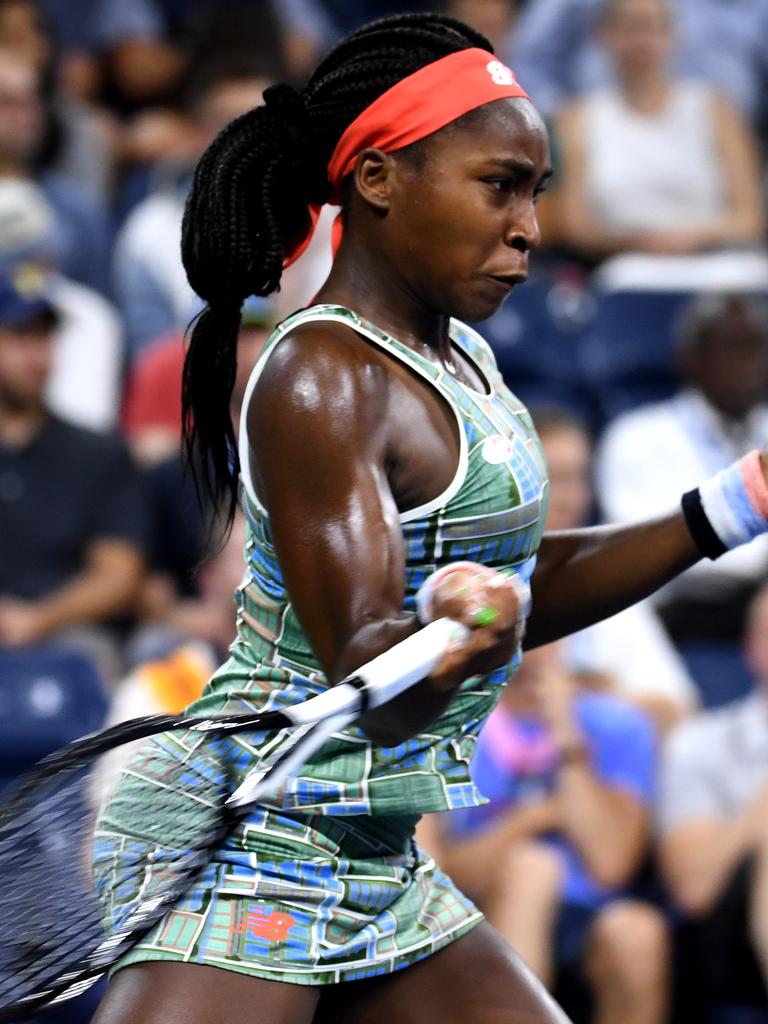 Us Open Coco Gauffs Dress Has Pictures Of Tennis Courts Daily