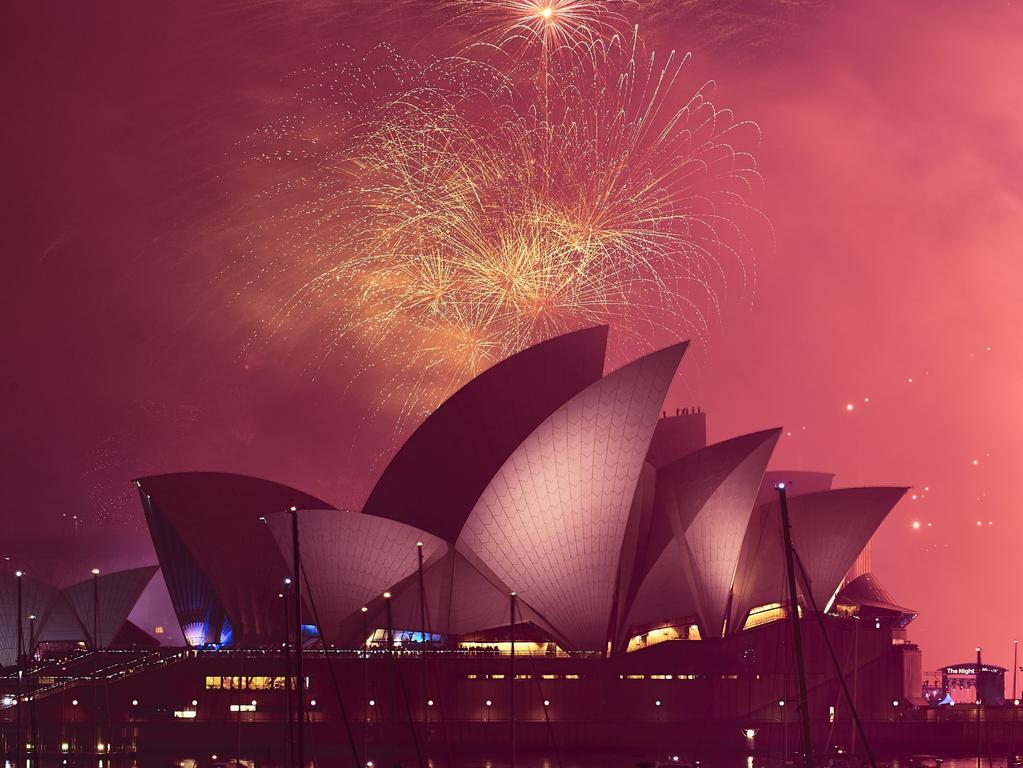 Fireworks explode over the Sydney Harbour Bridge and Sydney Opera House during the 9pm display on New Year's Eve on Sydney Harbour on December 31, 2018 in Sydney, Australia. Picture: Brett Hemmings / Getty Images