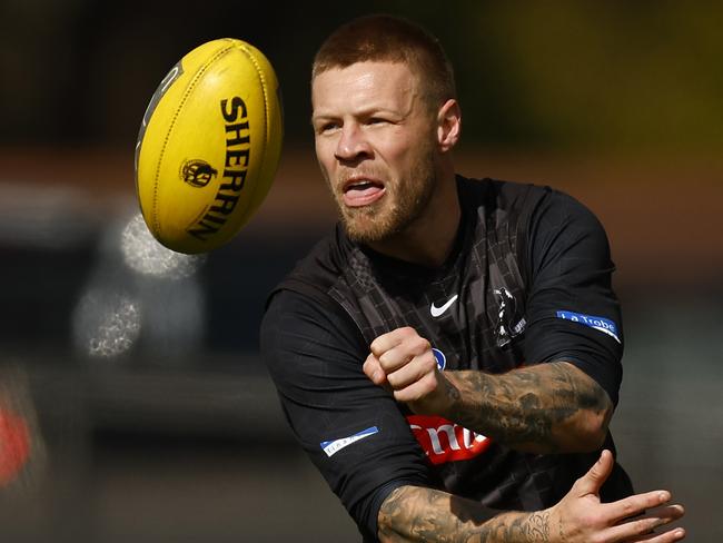 Jordan De Goey has produced something special in the Pies’ two finals. Picture: Getty Images