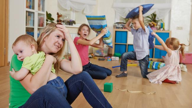 Nearly 50 per cent of parents say most days their stress is “completely overwhelming”. Picture: iStock