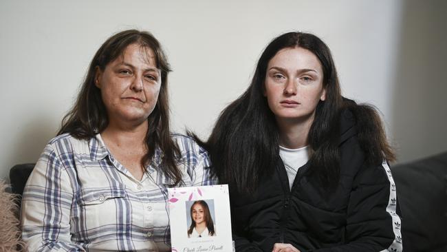 Charli’s mum Sharon Moore and Kaitlyn Sanderson, Charli's best friend. Picture: Martin Ollman