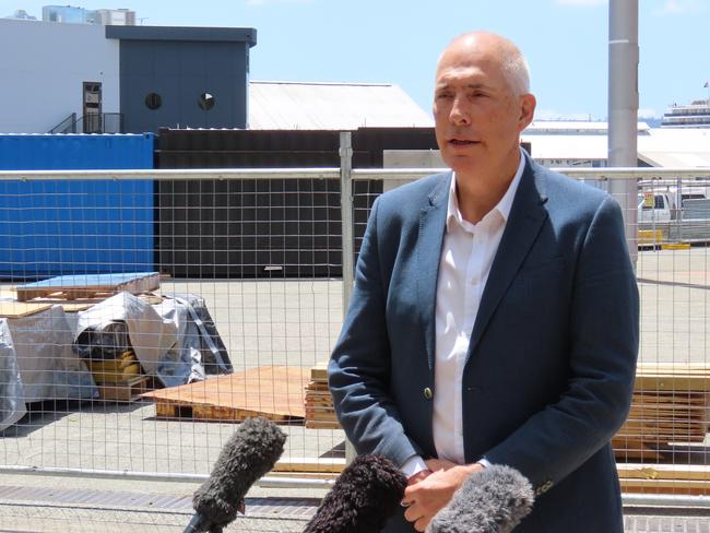 Minister for Parks and Environment Nick Duigan speaks to the media in Hobart on Thursday, December 19, 2024.