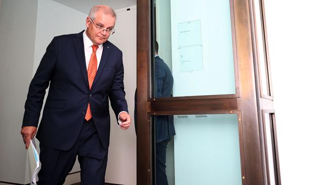 Prime Minister Scott Morrison has previously run from the culture wars. Picture: Gary Ramage