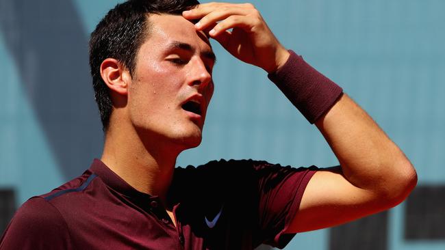 Bernard Tomic has a history on giving up on lost causes on court.