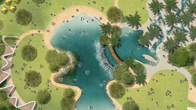 There recreation hub will include lagoons and rock pools.