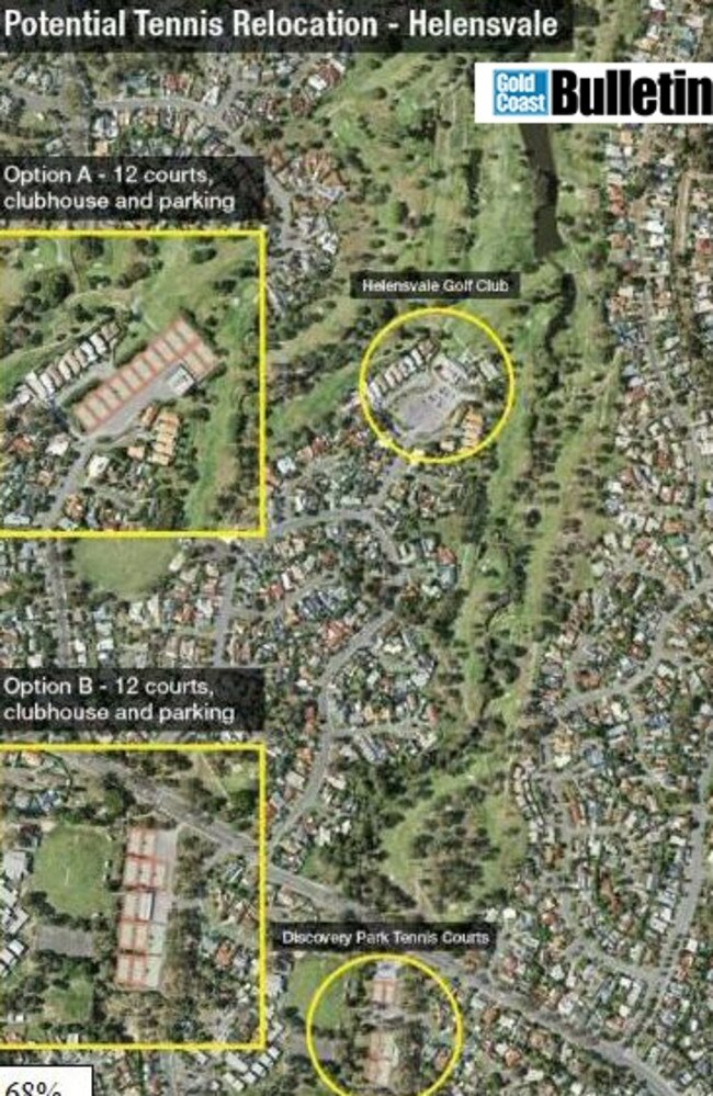 The proposed Helensvale relocation site for the tennis club. Photo: Gold Coast City Council