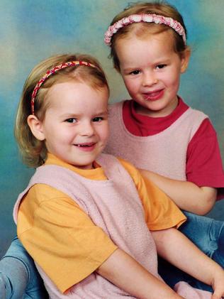 Laura and Anna pictured as kids. Picture: Caters News