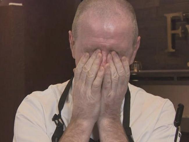 The chef was brought to tears when asked about how the fight has affected his personal life. Photo: A Current Affair