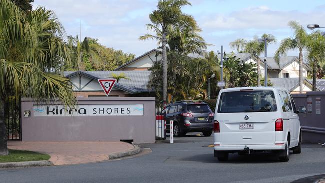 The front gate of Kirra Shores. Picture: Glenn Hampson