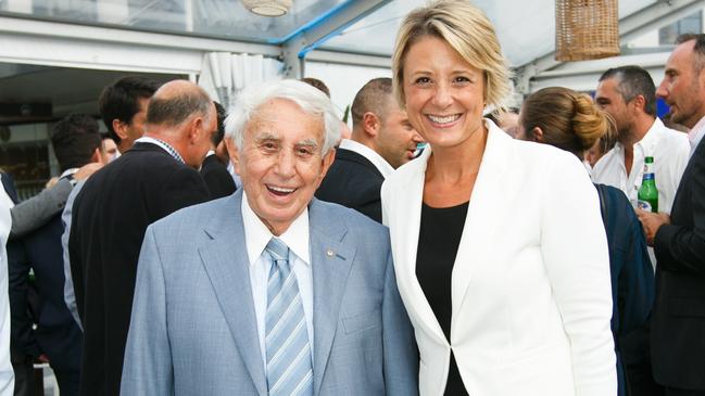 Billionaire Harry Triguboff and Kristina Keneally at the Northern Beaches tower block grand opening earlier this year. Picture: AAP 