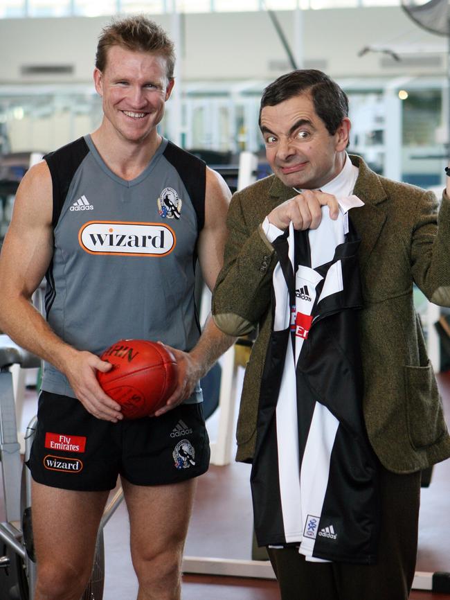 Bucks and Bean. Rowan Atkinson made an impression when he visited the Pies.