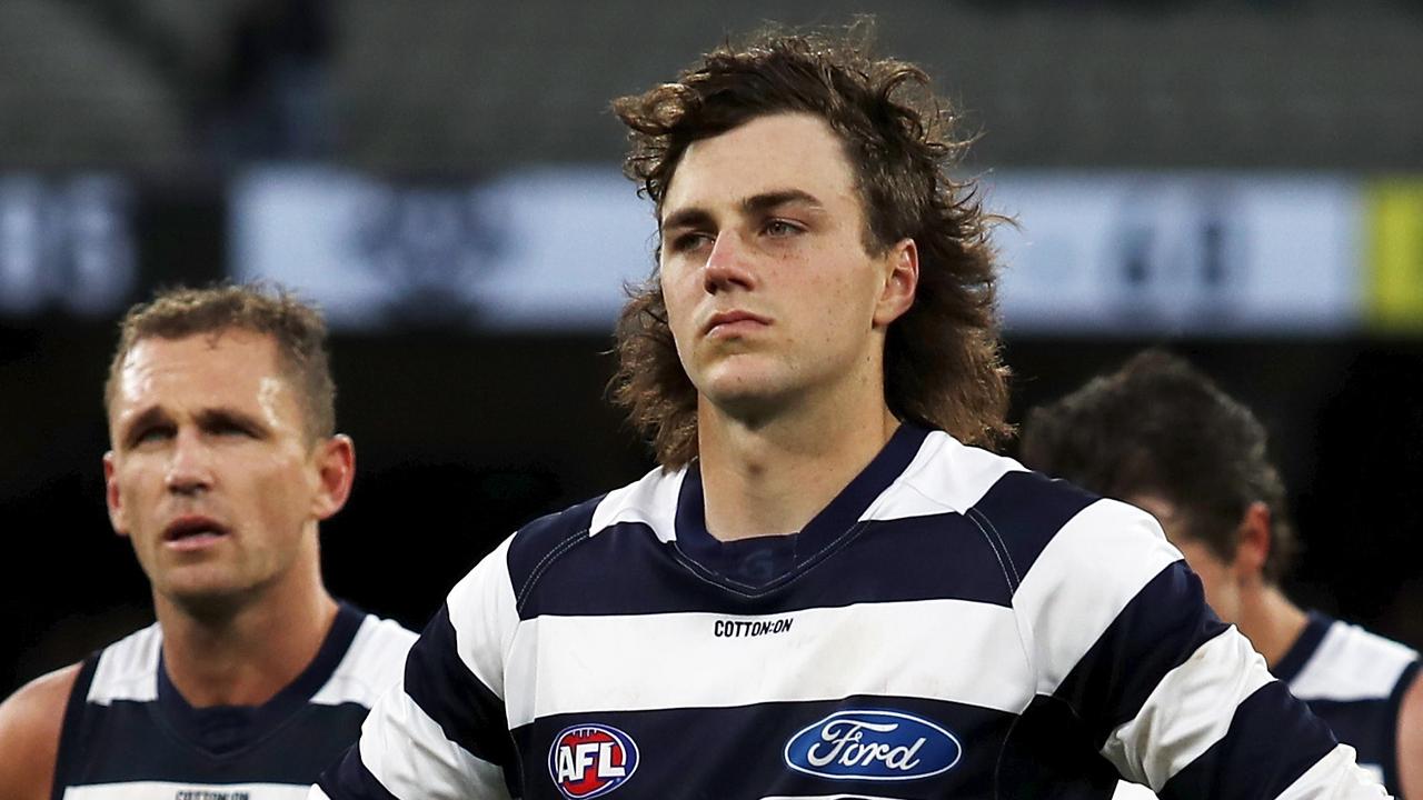 Jordan Clark is waiting by the phone. Photo by Dylan Burns/AFL Photos via Getty Images.