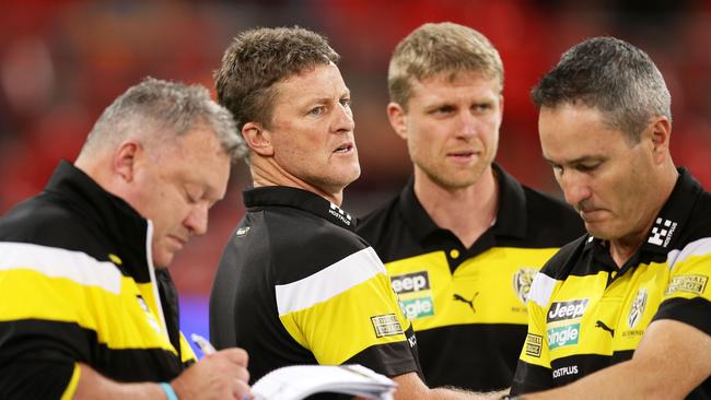 There is a lot riding on the Dreamtime game for Richmond and coach Damien Hardwick. Picture: Getty Images