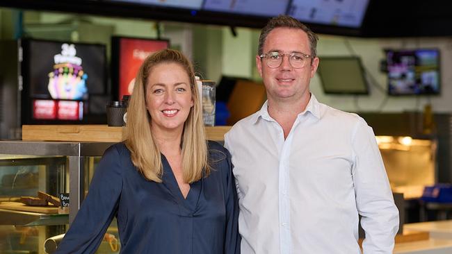 McDonalds Roma owner Serrin Dewar with her partner John Brooker.