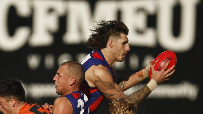 MELBOURNE, AUSTRALIA - APRIL 30: Sam Naismith of Port Melbourne in action during the round six VFL match between Port Melbourne and Greater Western Sydney at ETU Stadium on April 30, 2023 in Melbourne, Australia. (Photo by Daniel Pockett/AFL Photos/via Getty Images)