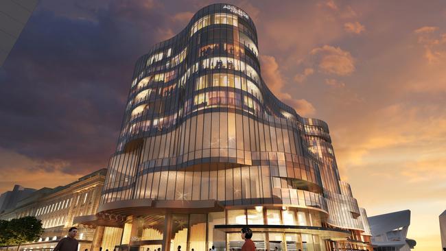 The new Eos by SkyCity hotel at Adelaide Casino which will open in late 2020.