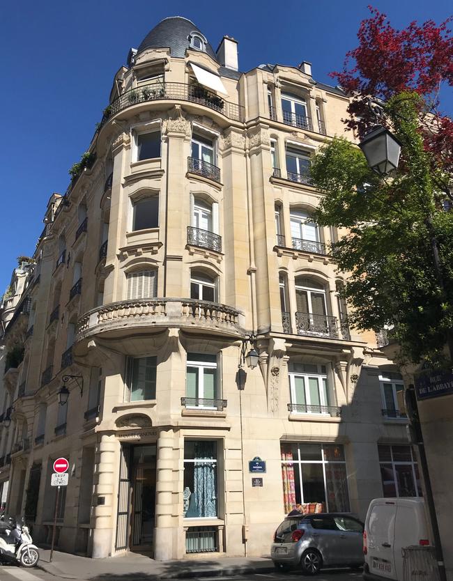 The 6 Rue de l’Abbaye apartment block where Victorine and Eugene Donop de Monchy kept Impression, Sunrise on their wall for many years. The wealthy couple would give the painting to the Musee Marmottan Monet, which owns it to this day. Picture: Elizabeth Fortescue