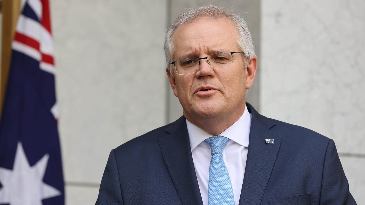 Prime Minister Scott Morrison called the United States and the United Kingdom Australia’s ‘best’ friends. Picture: Newswire/Gary Ramage