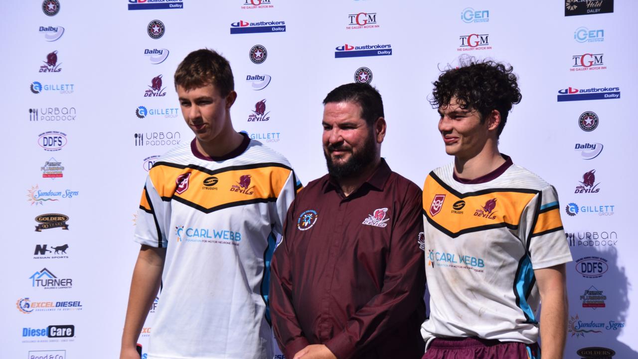 Friends and family of the Dalby Devils rallied together to raise funds for the Carl Webb Foundation, August 2022. Picture: Emily Devon