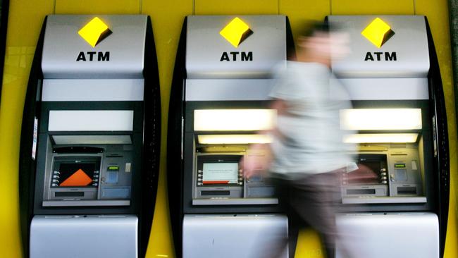 Drugs and firearm dealers used Commonwealth Bank ATMs to launder almost $42 million, Australia’s dirty-money watchdog has claimed. Picture: Ian Waldie/Bloomberg News