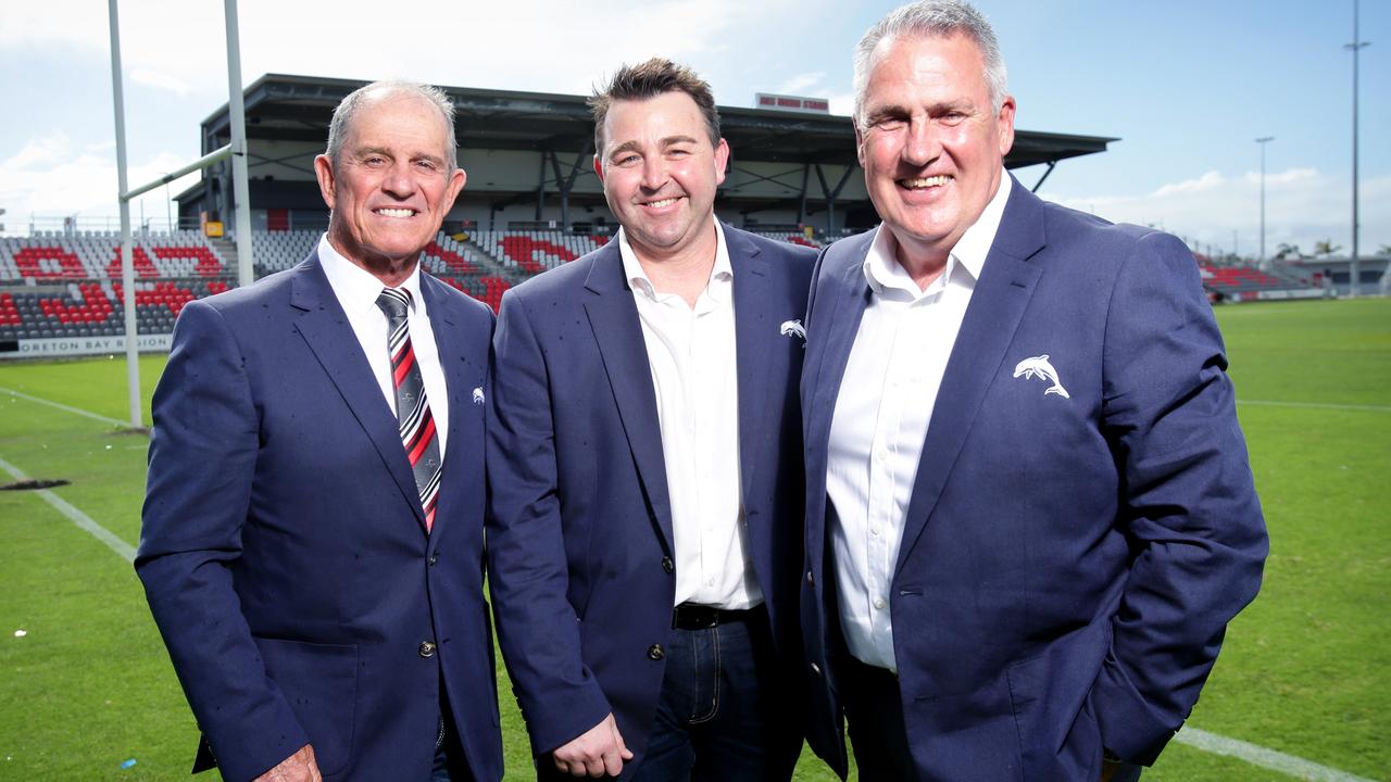 Club chairman Bob Jones, NRL bid director Terry Reader and CEO Tony Murphy.