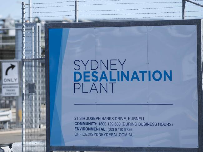 The desalination plant on Sir Joseph Banks Drive in Kurnell.