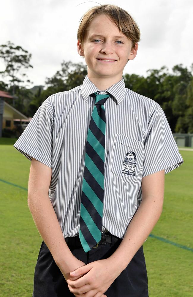 Sport star athletes at Matthew Flinders Anglican College. Skiing: Ben Gannon. Picture: Patrick Woods.