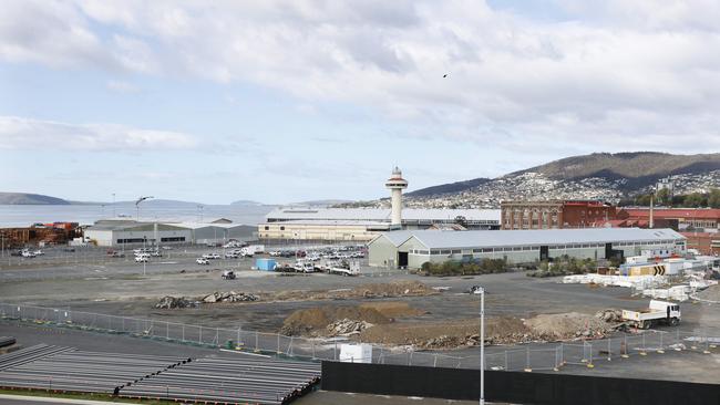 Macquarie Point the site of the proposed AFL stadium. Picture: Nikki Davis-Jones