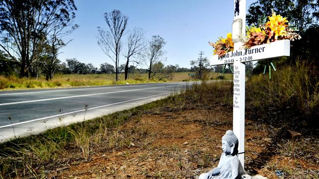 Memorials along the D'aguilar Highway between Gamgee Road, D'aguilar