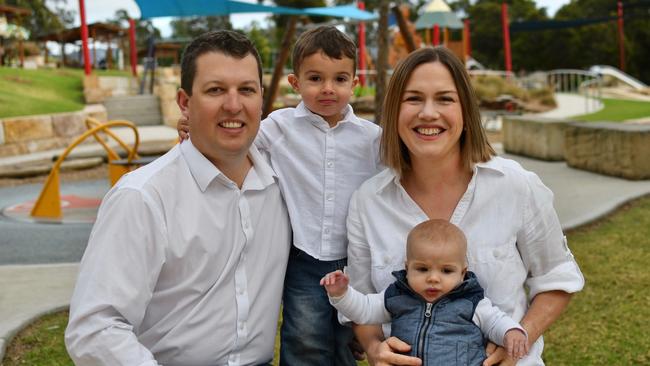 Jay Suvaal, pictured with his wife Emily and two sons.