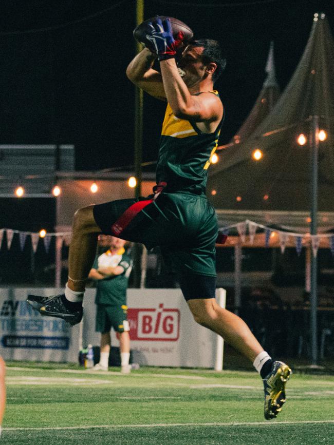 Matty Barbara of the Australian Flag Football team. Picture: Jack Foley Photography