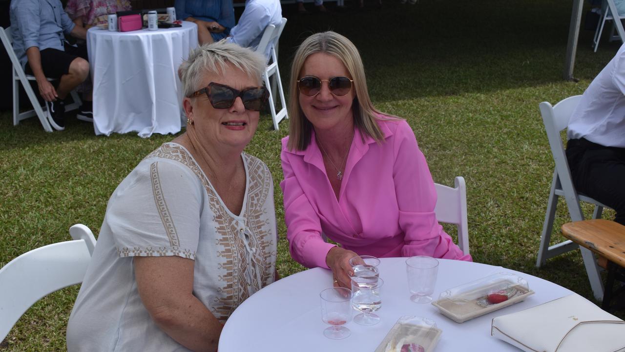 Maree and Mary enjoy their day at the Polo By the Sea event in Maroochydore. Picture: Eddie Franklin