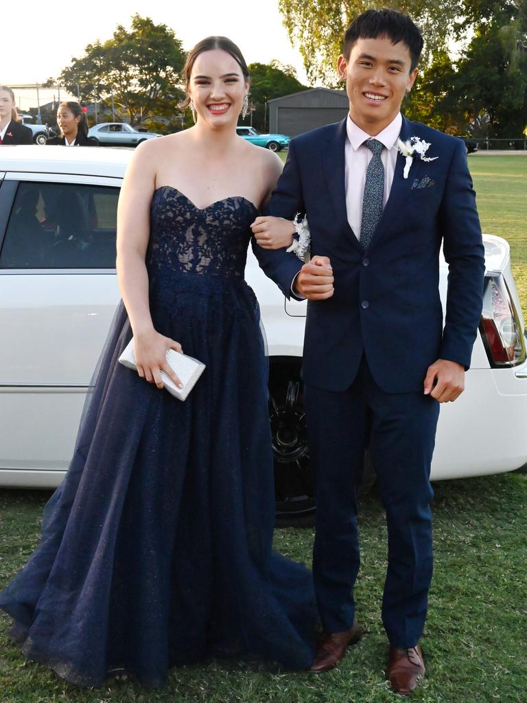 Asha Stewart and Matthew Shen at the 2024 Rockhampton Grammar School formal.