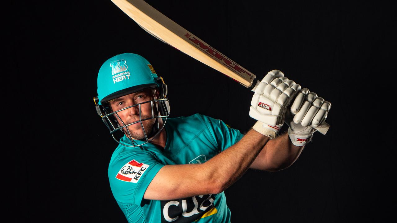 AB De Villiers won’t join Brisbane Heat until their ninth game of BBL09. Picture: Brisbane Heat Media