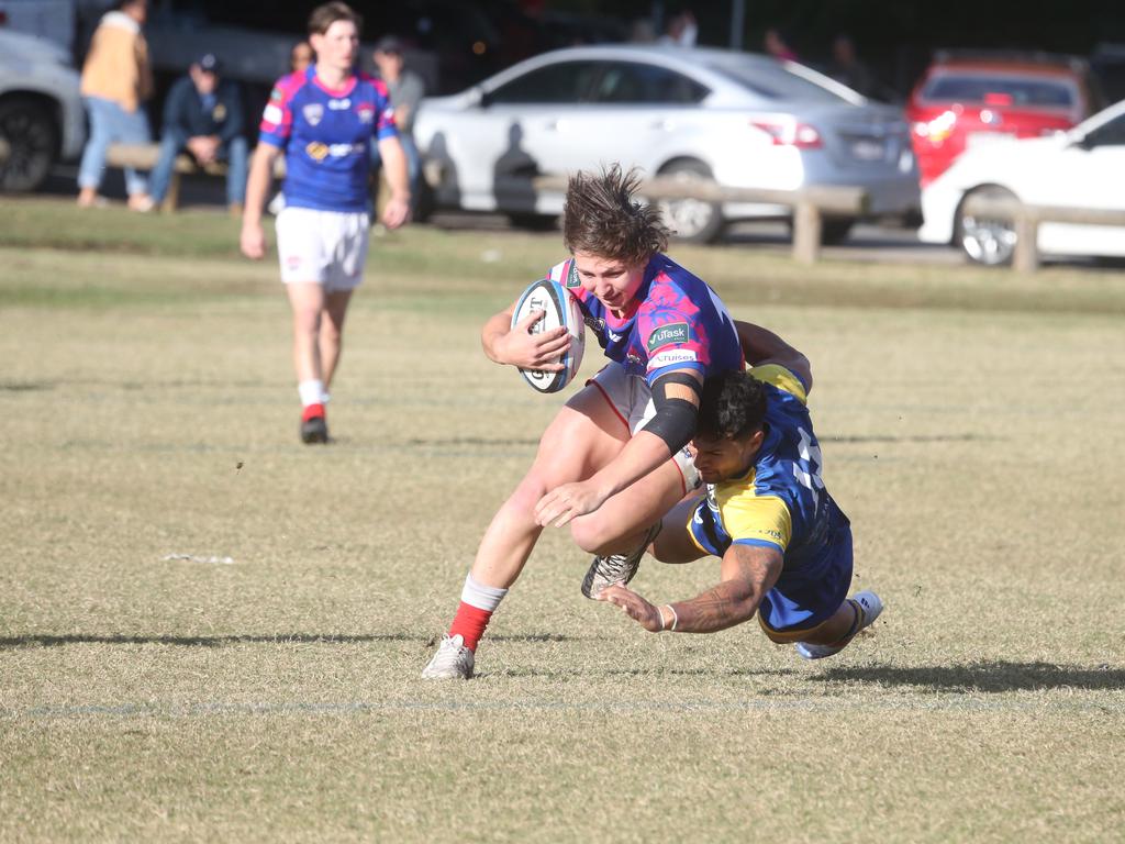 GCDRU round 13 seniors - 1st grade. Bond Pirates vs. GC Eagles. 14 July 2024 Miami Picture by Richard Gosling