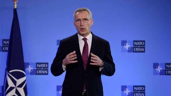 The sharp divide that NATO, led by secretary-general Jens Stoltenberg, has drawn between its territory and what lies beyond it virtually invites Putin to suborn the democracies of Moldova, Georgia and Armenia. Picture: AFP