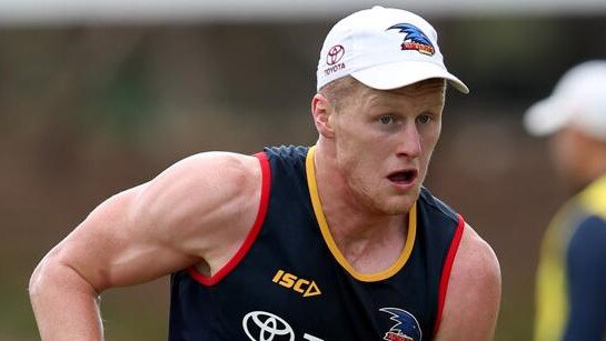 Reilly O'Brien has relished the responsibility of Adelaide’s No. 1 ruck role after Sam Jacobs’ injury. Picture: AAP Image/Kelly Barnes.