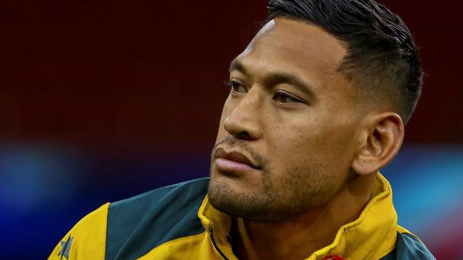 Israel Folau is seeking substantial remedies over his sacking by Rugby Australia. Picture: Geoff Caddick/AFP