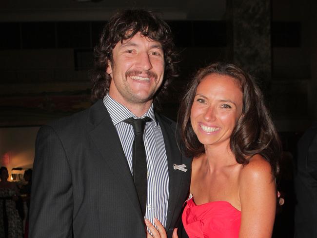 Nathan Hindmarsh with his partner Bonnie.