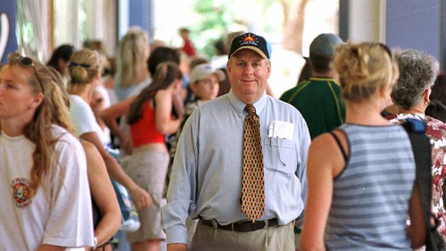 Harbour Town general manager Terry Wimberley amid the opening day crowds