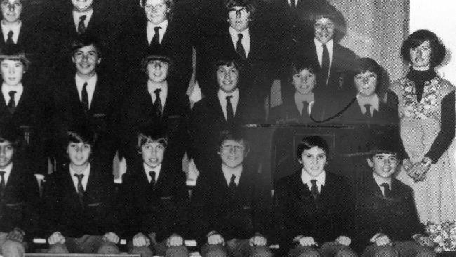 Frank Vitkovic (front row, second from right) said he’d felt the ‘seeds of doom’ when he was just eight years old.