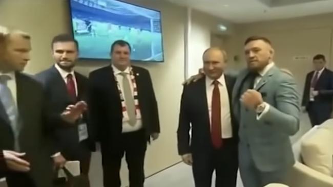 Vladimir Putin's bodyguard steps in.