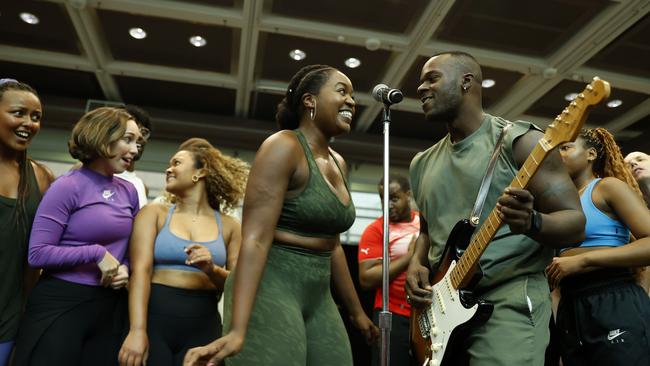 An early scene from the production shows a teenage Tina immersing herself in the local R & B scene in Missouri, where she meets Ike at a performance by his band the Kings of Rhythm in 1956. Picture: Jonathan Ng/The Daily Telegraph.