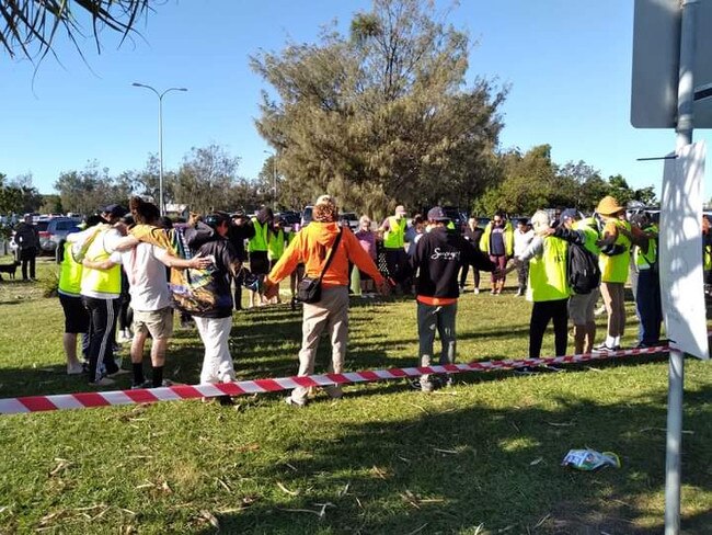 Volunteers join the search for missing fisherman Trent Riley who has been missing for 11 days.