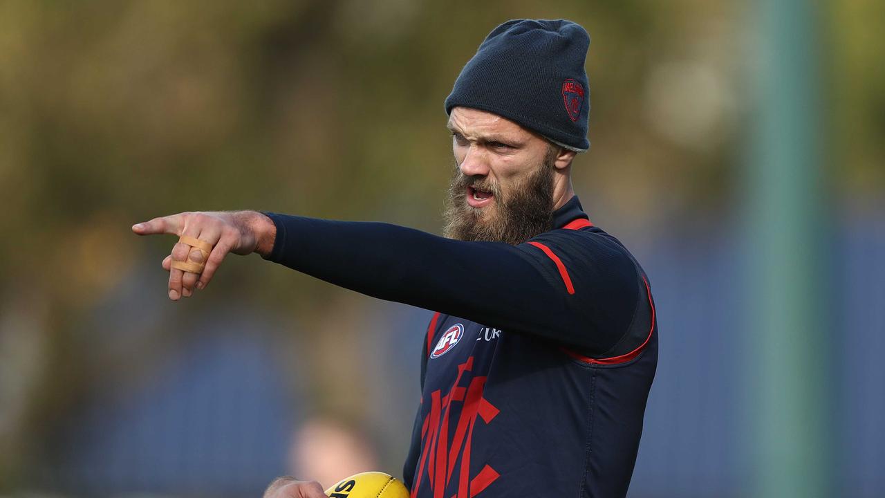 Max Gawn is still confident of playing this weekend despite his ankle blowing up like “elephant man”. Photo: Robert Cianflone/Getty Images.