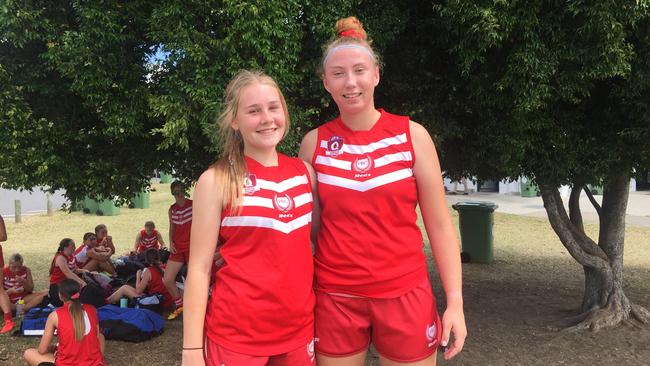 Mia Giles and Faith Alchin both scored girls in Palm Beach Currumbin's first win of the day.