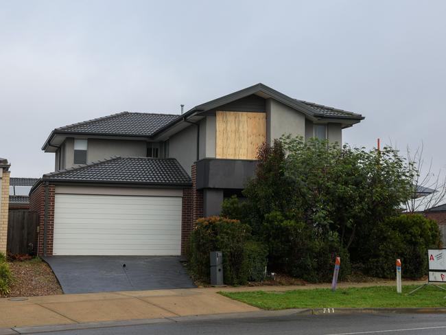 The Geelong house where Moger suffered serious injuries. Picture: news.com.au