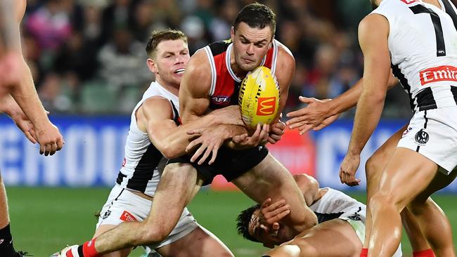 Taylor Adams has been handed a one-match ban for a dangerous tackle. Picture: Mark Brake/Getty Images